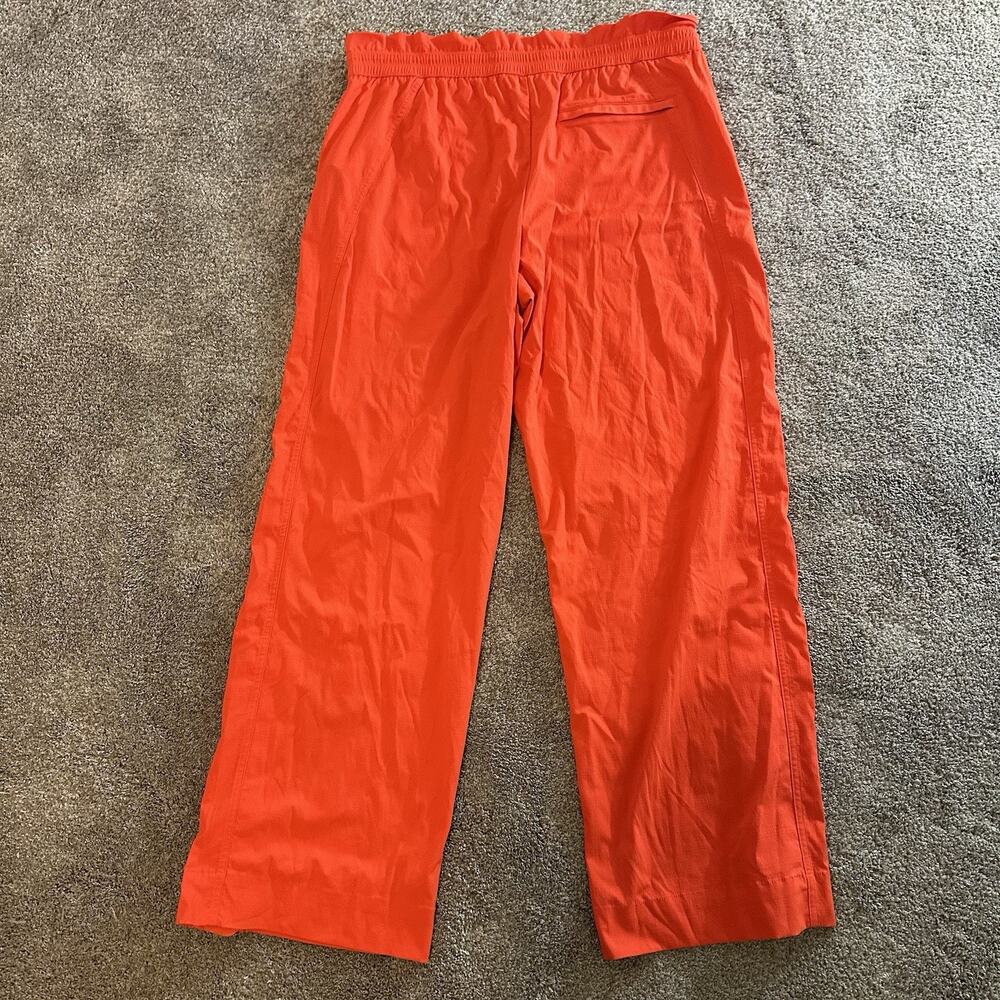 Athleta Trekkie High Rise Wide Parachute Pants Women Size 14 Orange Activewear - Picture 11 of 12